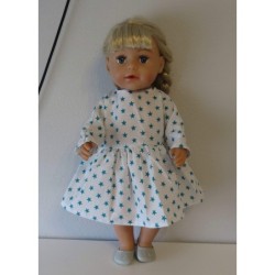 jurk met mint sterren baby born 43cm
