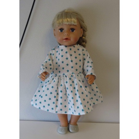 jurk met mint sterren baby born 43cm