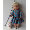 jurk blauw eekhoorns baby born 43cm