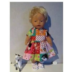 jurk chineese print baby born 43cm