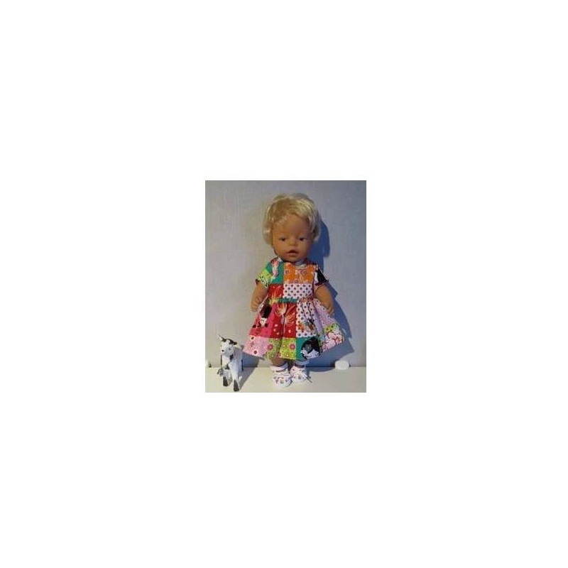 jurk chineese print baby born 43cm