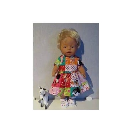 jurk chineese print baby born 43cm