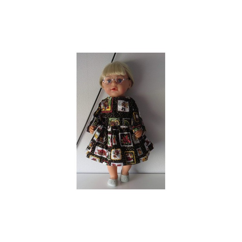 jurk zwart kerst baby born 43cm
