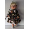 jurk zwart kerst baby born 43cm
