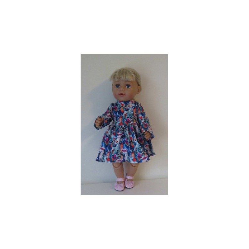 jurk papagaaien baby born 43cm