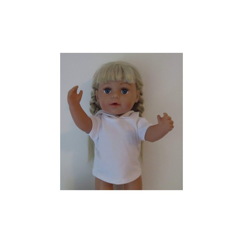 capuchontrui korte mouwen baby born 43cm