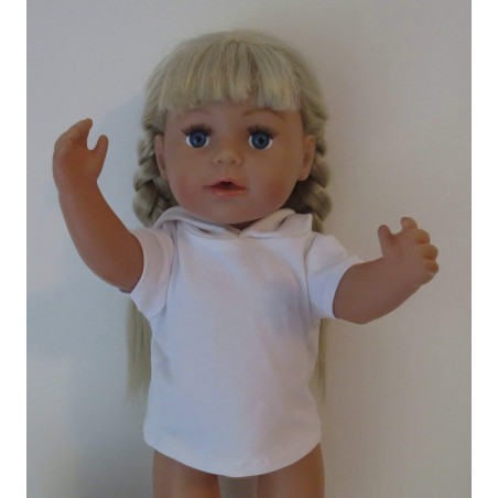 capuchontrui korte mouwen baby born 43cm