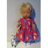 jurk hard roze vogels baby born 43cm