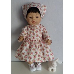 jurk wit roosjes baby born 43cm