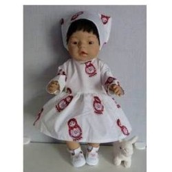 jurk matroeska baby born 43cm