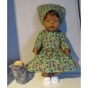 jurk groen uilen baby born 43cm