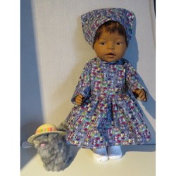 jurk grijs uilen baby born 43cm