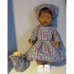 jurk licht bruin uilen baby born 43cm