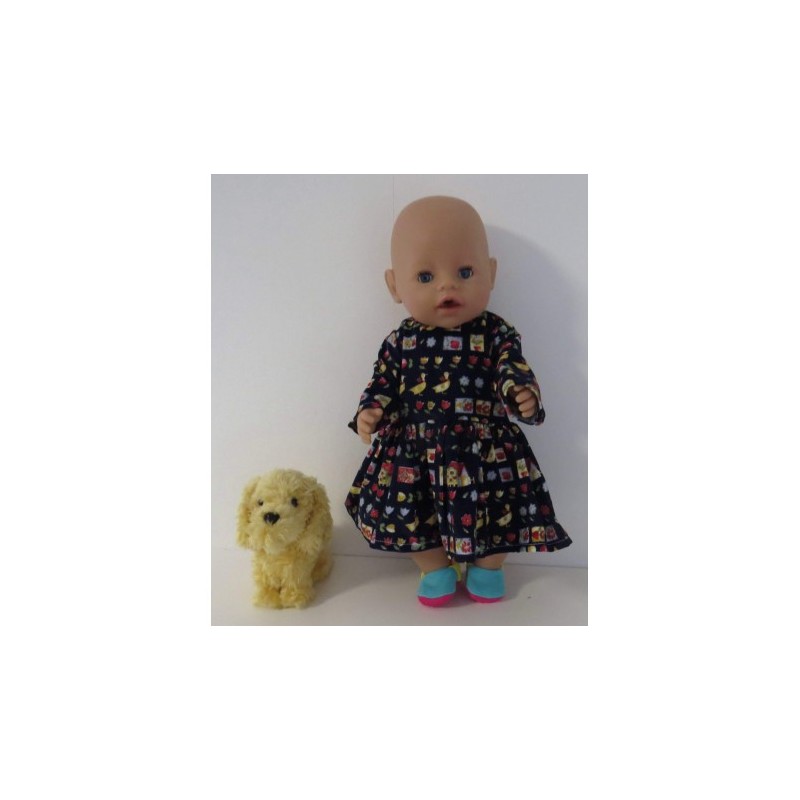 jurk blauw eend baby born 43cm
