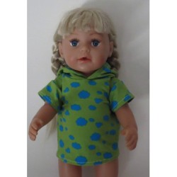 capuchontrui groen wolken baby born 43cm