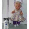 hawaiienjurk hartjes  baby born 43cm