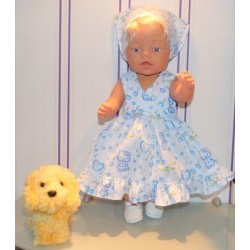 hawaiienjurk hello kitty  hartjes baby born 43cm