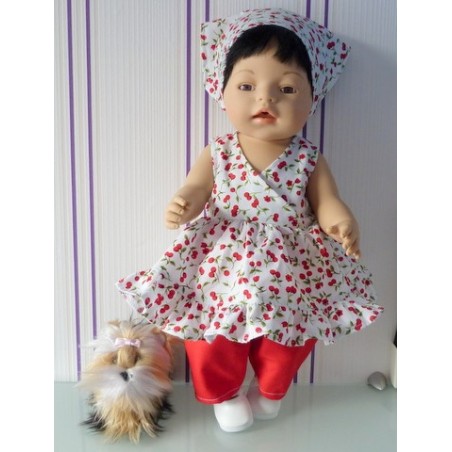 hawaiienjurk kersjes baby born 43cm