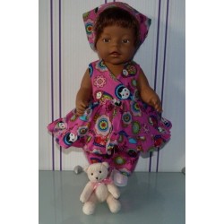 hawaiienjurk matroeska roze baby born 43cm