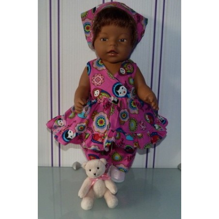 hawaiienjurk matroeska roze baby born 43cm