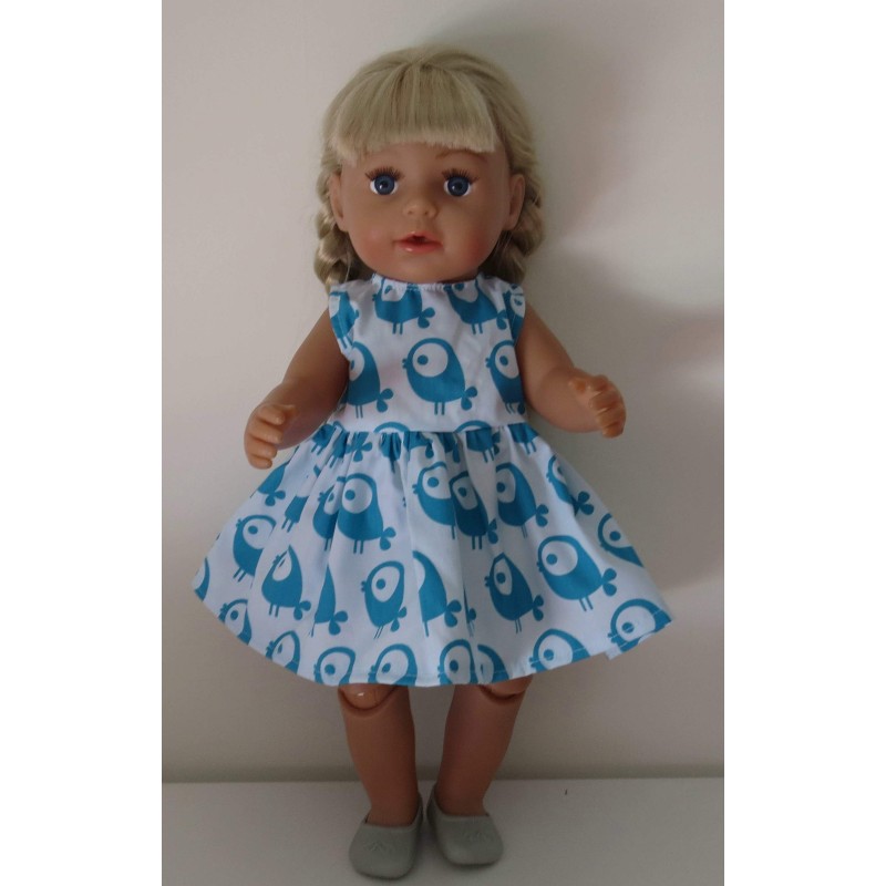 jurk met jas mint vogels  baby born 43cm