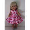 jurkmet jas roze vogels  baby born 43cm
