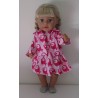 jurkmet jas roze vogels  baby born 43cm