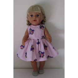 jurk met jas roze jet  baby born 43cm