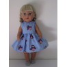 jurk met jas blauw jet  baby born 43cm