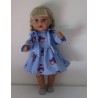 jurk met jas blauw jet  baby born 43cm