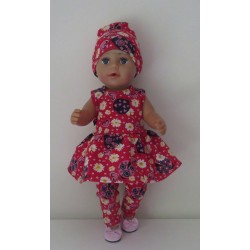 jurk set rood lieveheersbeestje baby born 43cm