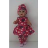 jurk set rood lieveheersbeestje baby born 43cm