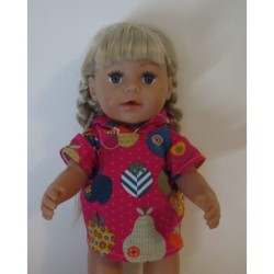 capuchontrui hard roze appels baby born 43cm