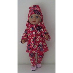 jurk set rood lieveheersbeestje baby born 43cm