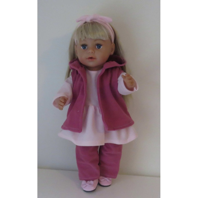 jurk set roze baby born 43cm