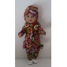 jurk set bruin bloemen baby born 43cm