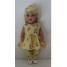 jurk set geel panda baby born 43cm