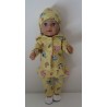 jurk set geel panda baby born 43cm