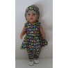 jurk set blauw annanas baby born 43cm