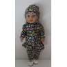 jurk set blauw annanas baby born 43cm