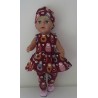 jurk set donker rood matroeska baby born 43cm