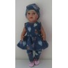 jurk set blauw beren baby born 43cm