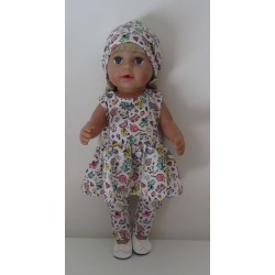 jurk set panda  baby born 43cm