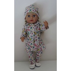 jurk set panda  baby born 43cm