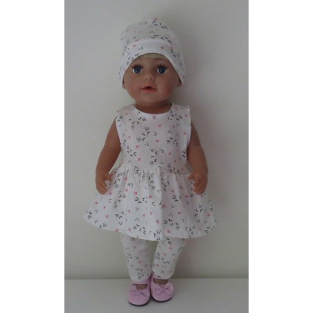 jurk set kat baby born 43cm