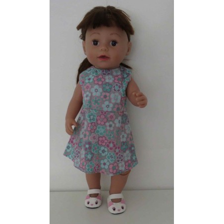 jurk met jas gebloemd baby born 43cm