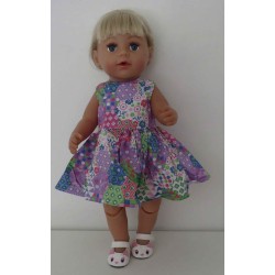 jurk met jas lila baby born 43cm