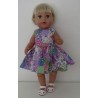 jurk met jas lila baby born 43cm