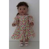 jurk met jas groen oranje bloemen baby born 43cm