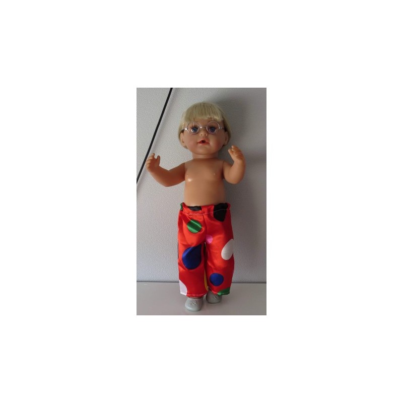 lange broek rood ballen baby born 43cm